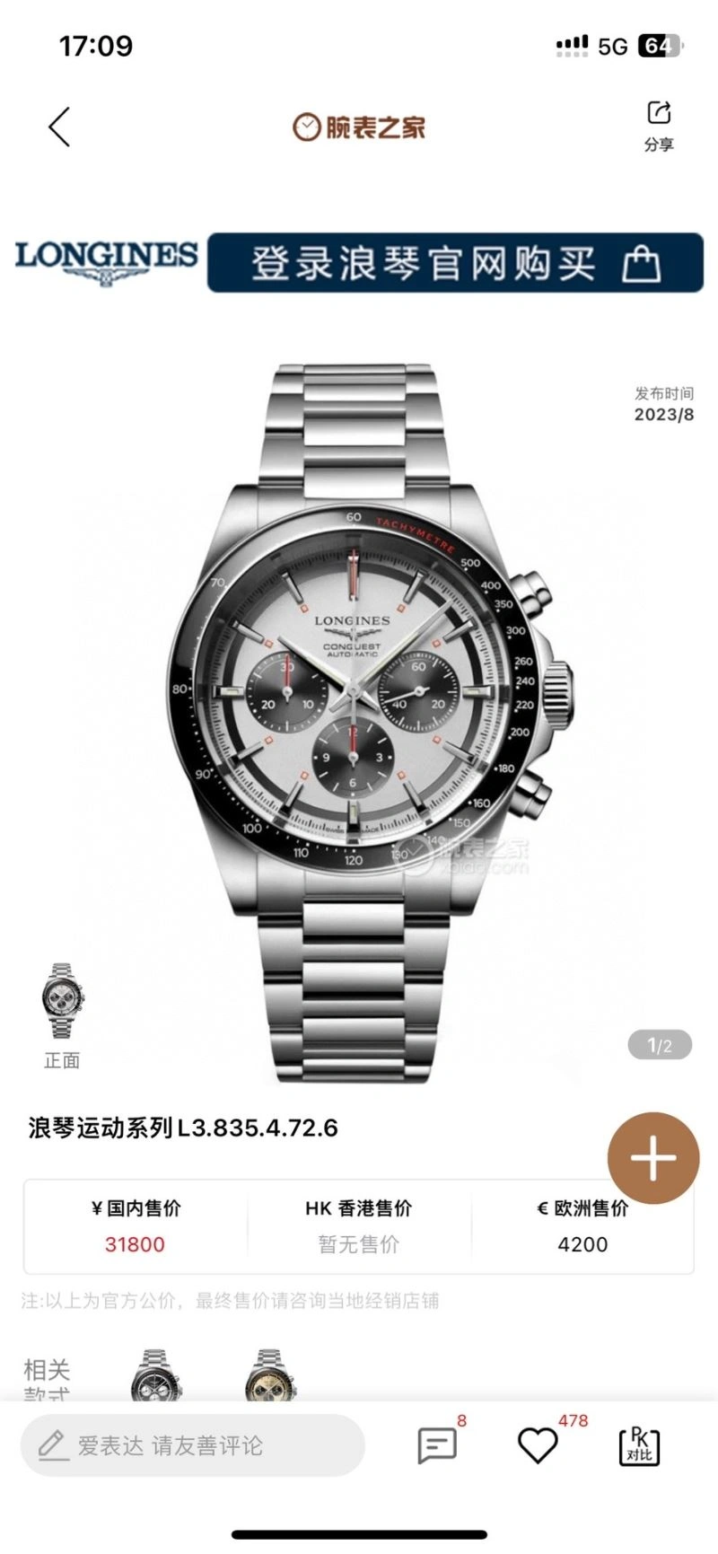 Vibrant LONGINES Watches 186939