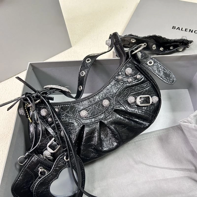 Le Cagole Half-Moon Dumpling Bag - Diamond Buckle Black XS SportInspired 78818