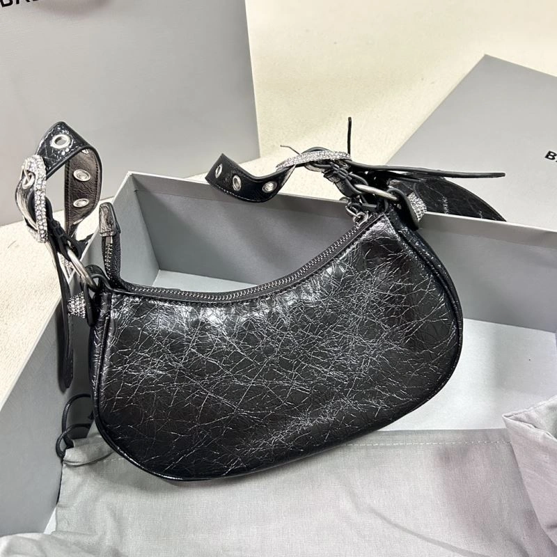 Le Cagole Half-Moon Dumpling Bag - Diamond Buckle Black XS SportInspired 78818