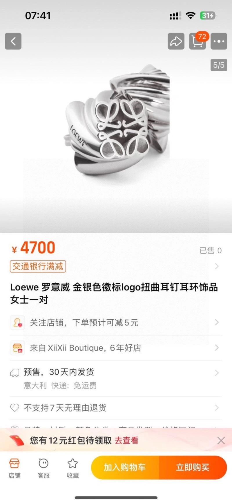 DailyWear Loewe Earrings 208662