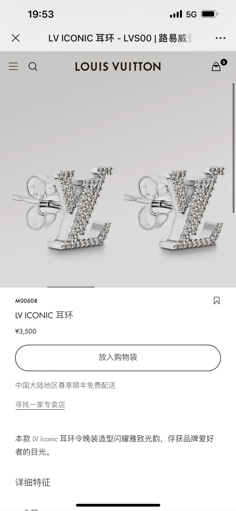 Louis Vuitton Earrings StreetReady 249810