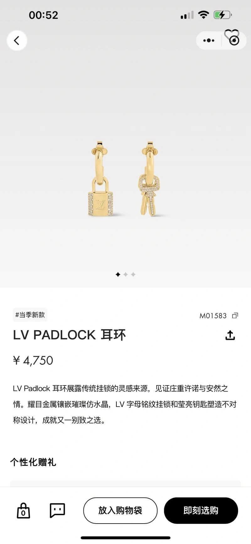 FastDry Louis Vuitton Earrings 249473
