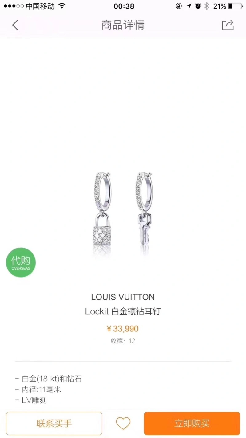 Louis Vuitton Earrings HighQuality 248005