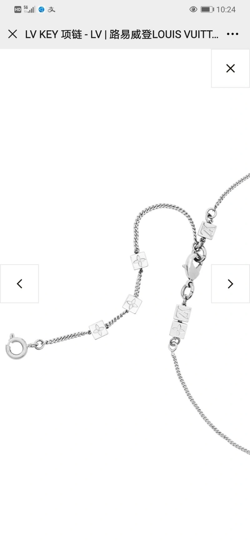 Louis Vuitton Necklaces Packable 249670