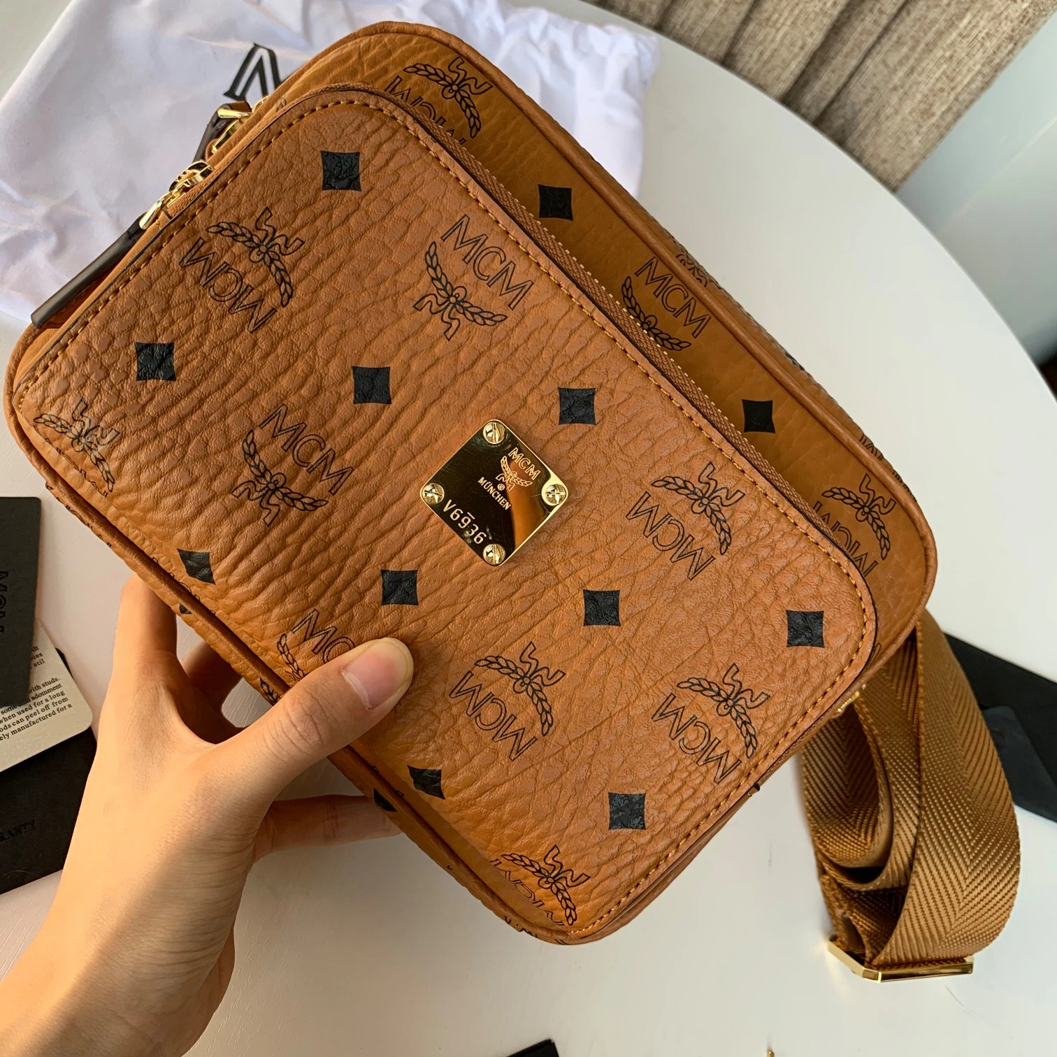 MCM Satchel Bags Resilient 90473