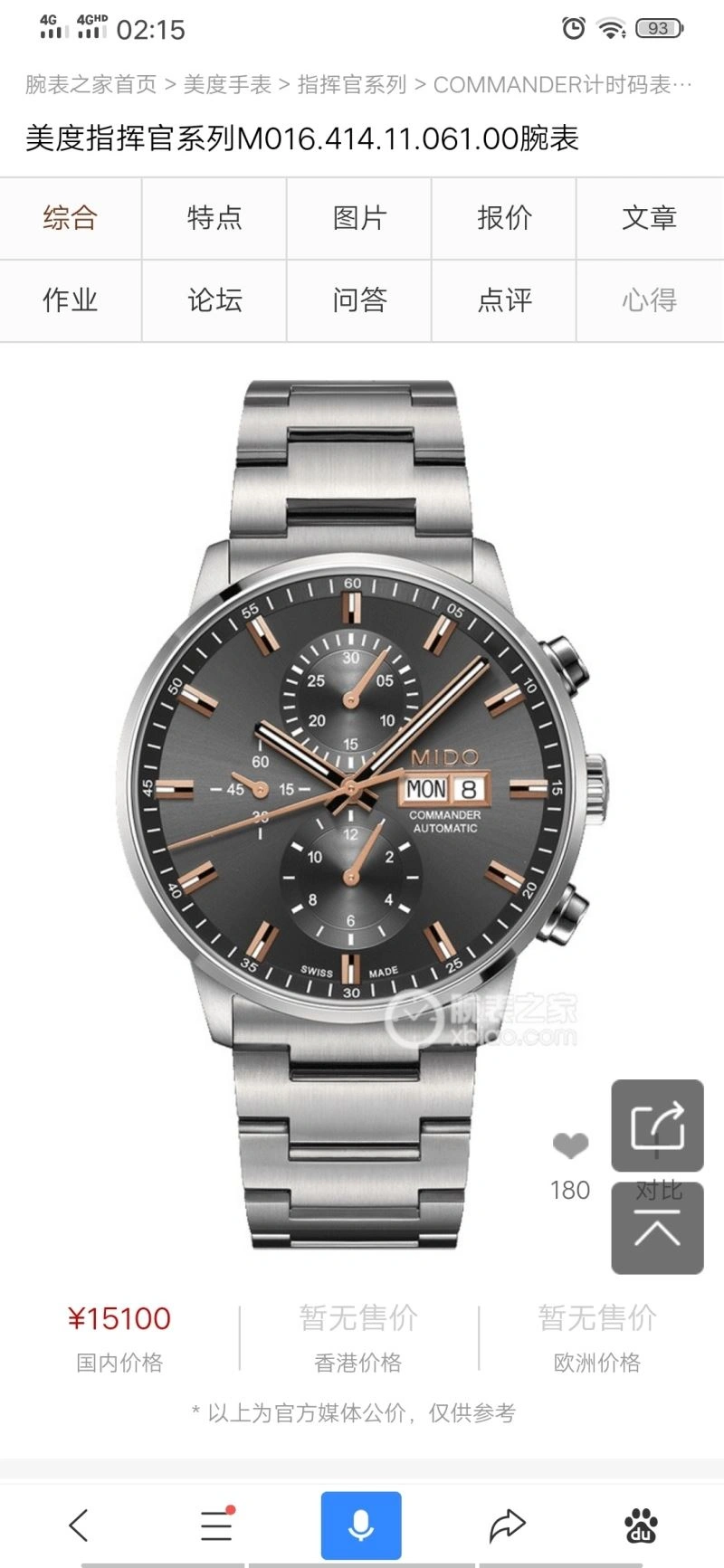 Breathable MIDO Watches 190098