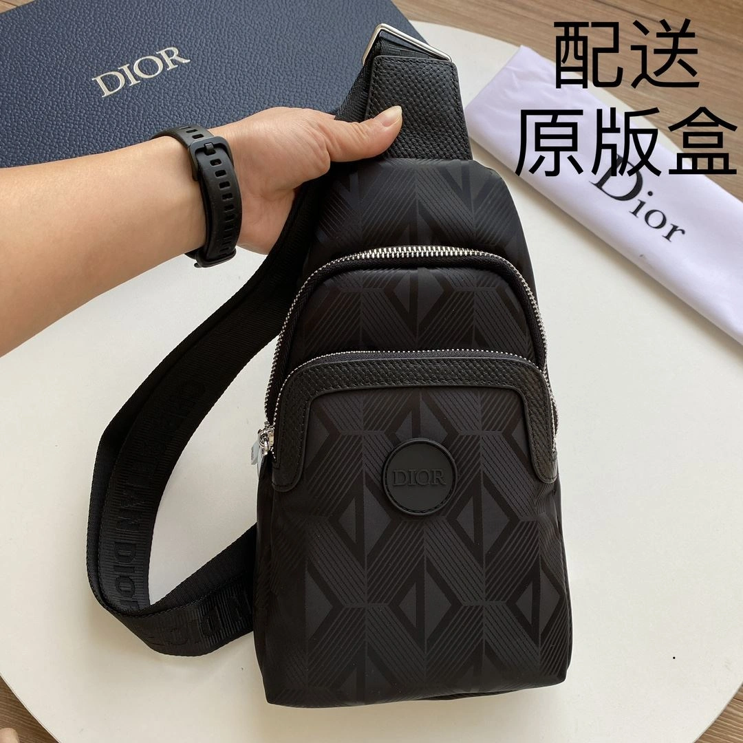 Mens Christian Dior Waist Chest Packs ZipUp 93202