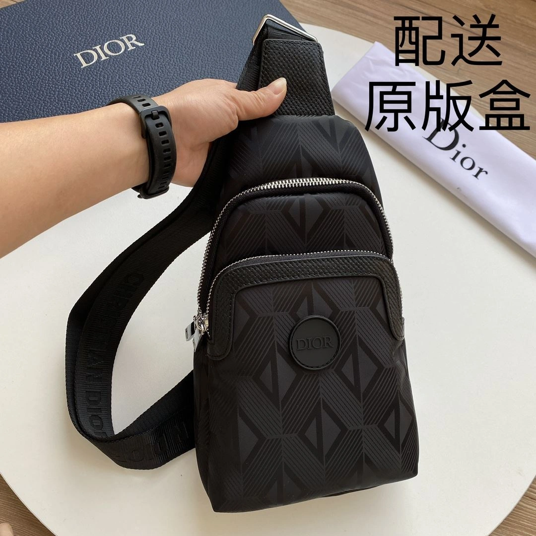 Mens Christian Dior Waist Chest Packs ZipUp 93202
