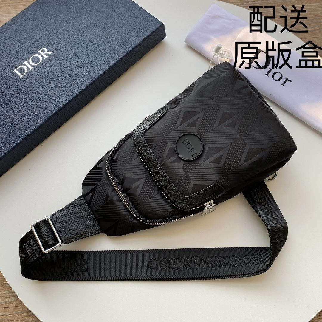 Mens Christian Dior Waist Chest Packs ZipUp 93202