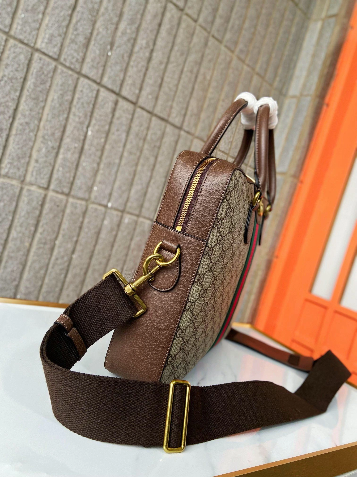 Mens Gucci Briefcases SmoothTexture 93057