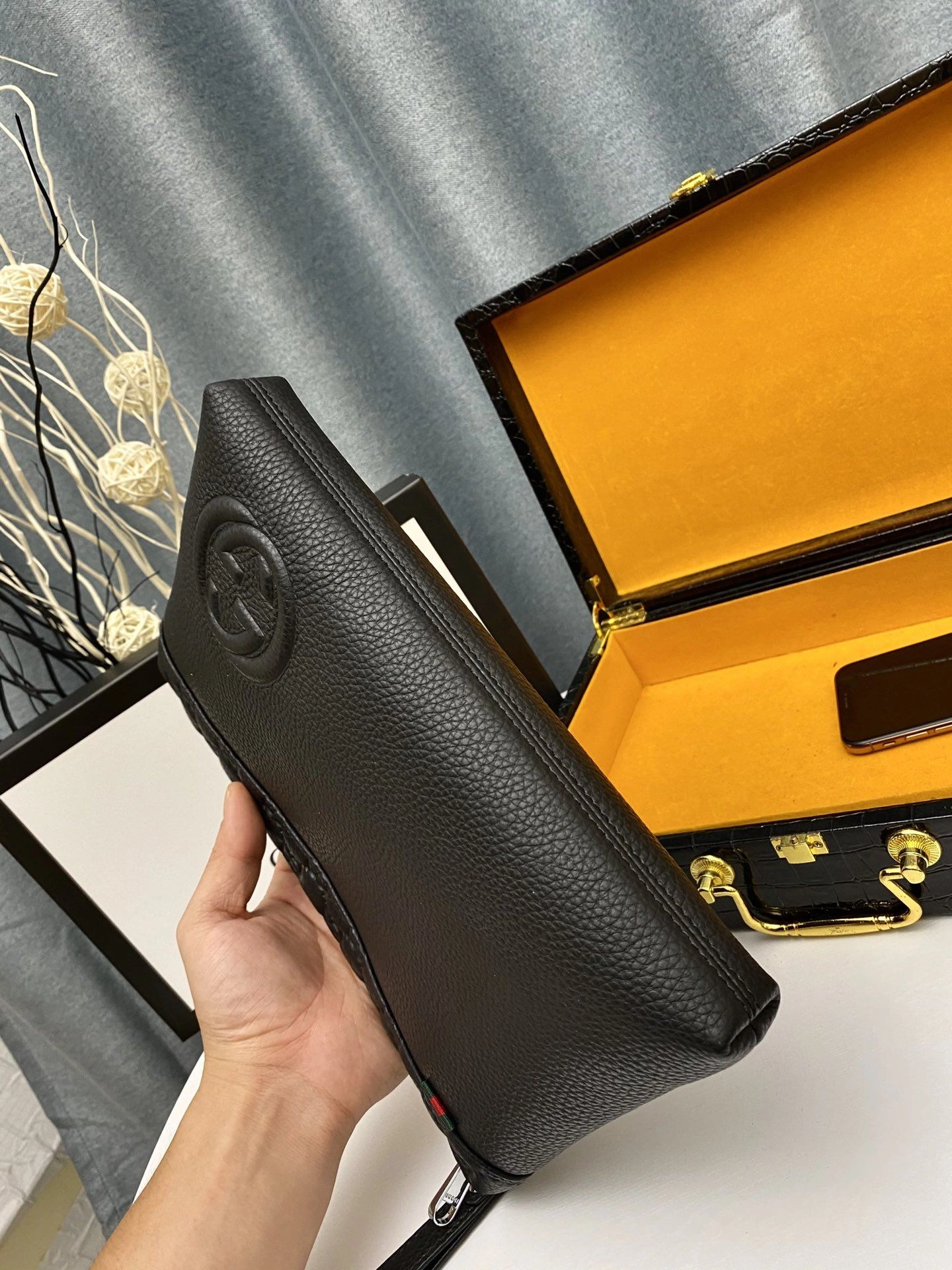 ZipUp Mens Gucci Clutch Bags 93035