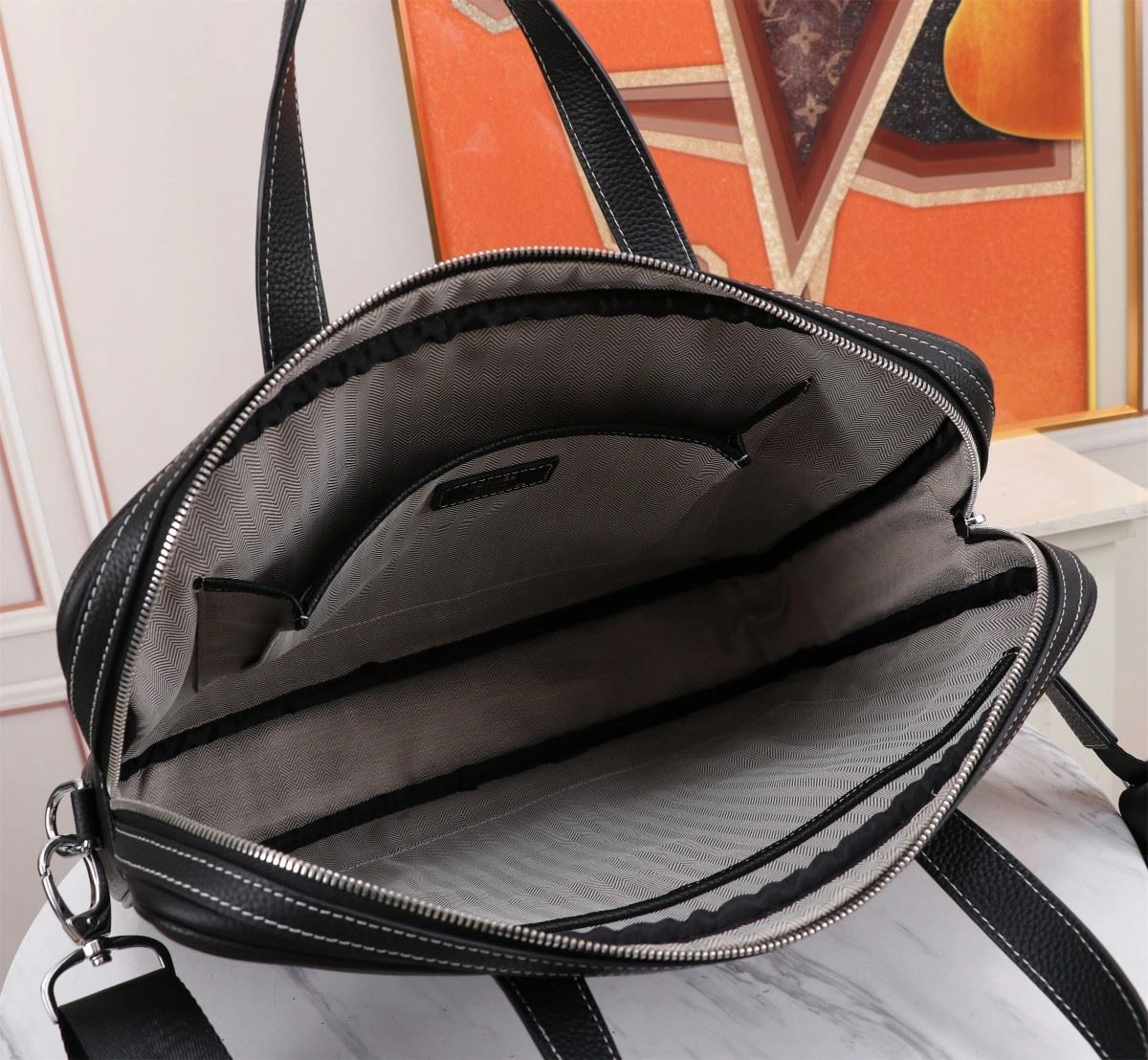 Mens Hermes Briefcases Breathable 92934