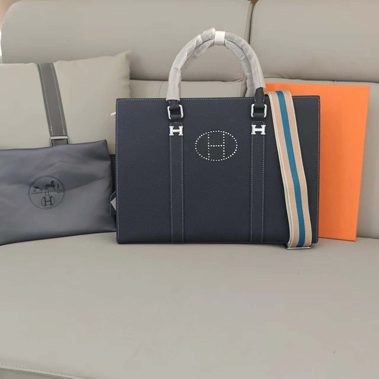 SmoothTexture Mens Hermes Briefcases 92918