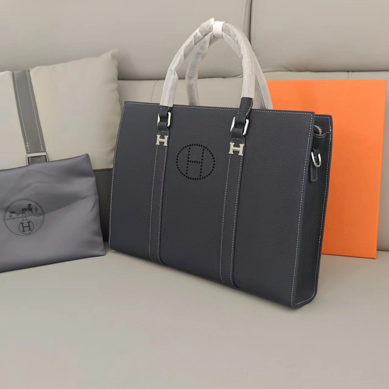 SmoothTexture Mens Hermes Briefcases 92918