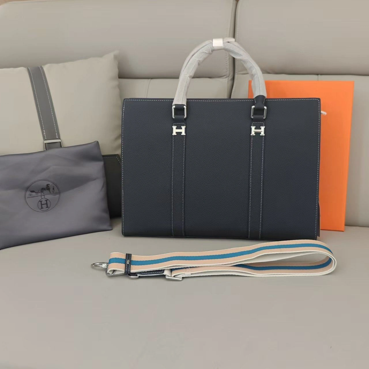 SmoothTexture Mens Hermes Briefcases 92918
