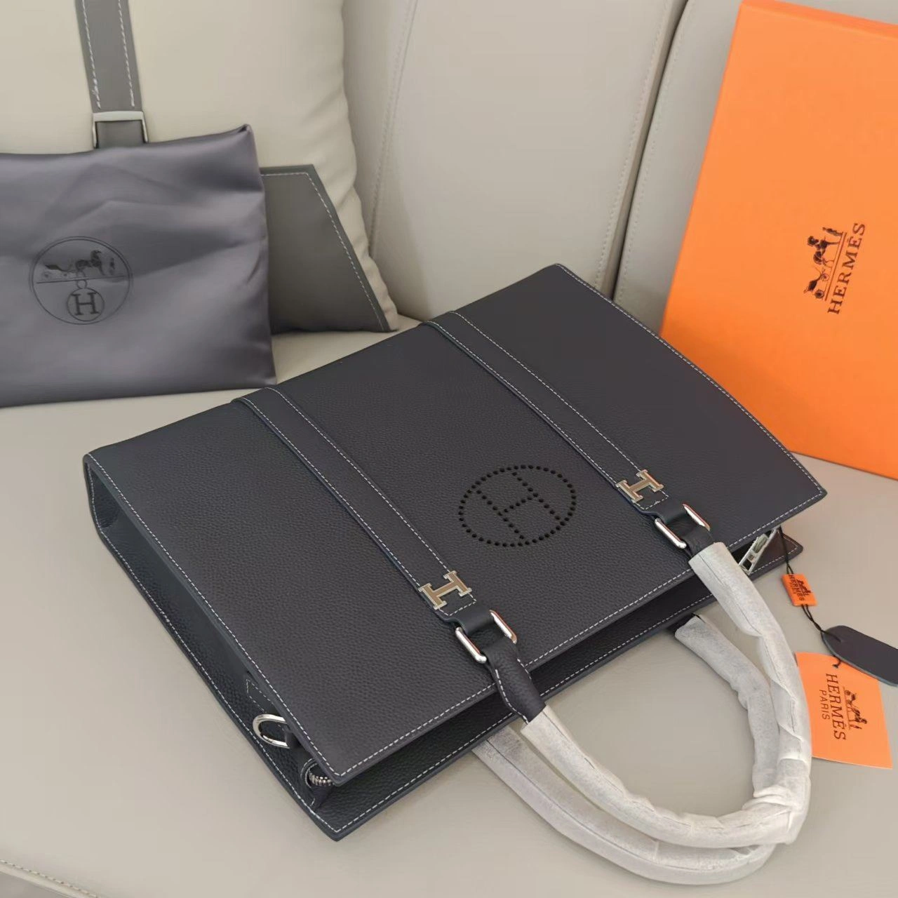 SmoothTexture Mens Hermes Briefcases 92918