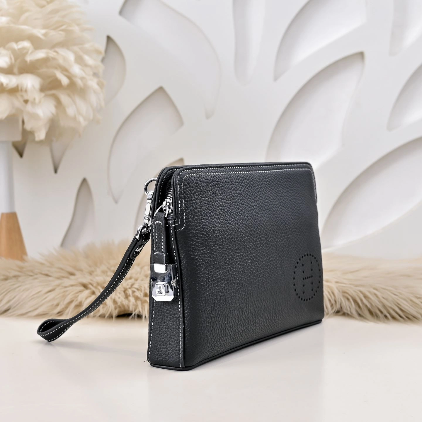 WrinkleFree Mens Hermes Clutch Bags 90834