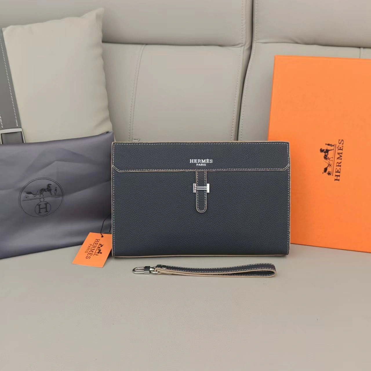 Mens Hermes Clutch Bags ZipUp 92874