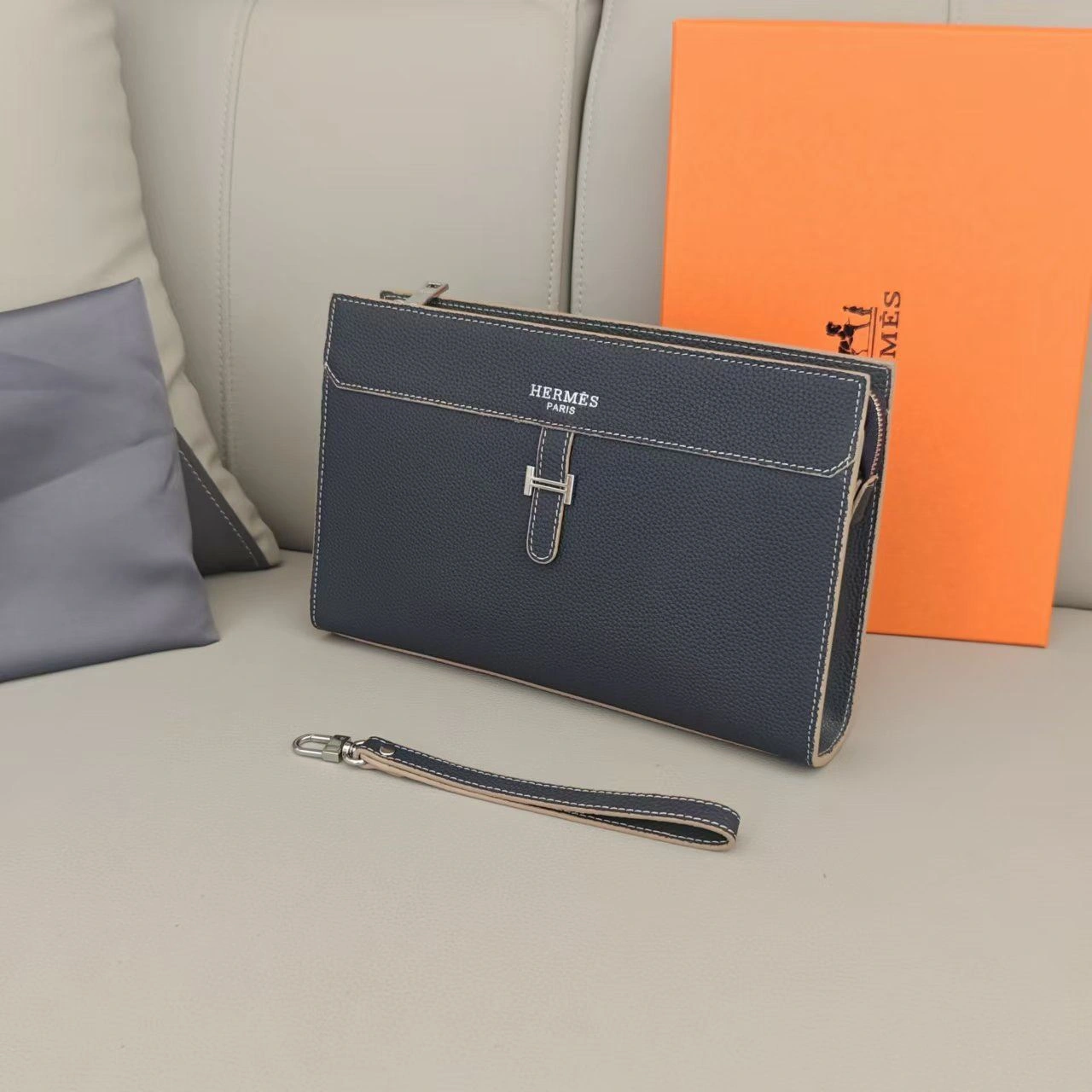 Mens Hermes Clutch Bags ZipUp 92874
