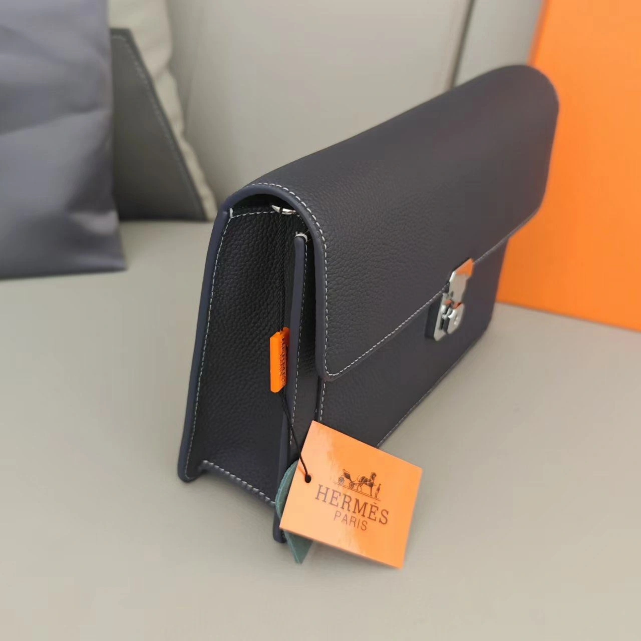 SmoothTexture Mens Hermes Clutch Bags 92873