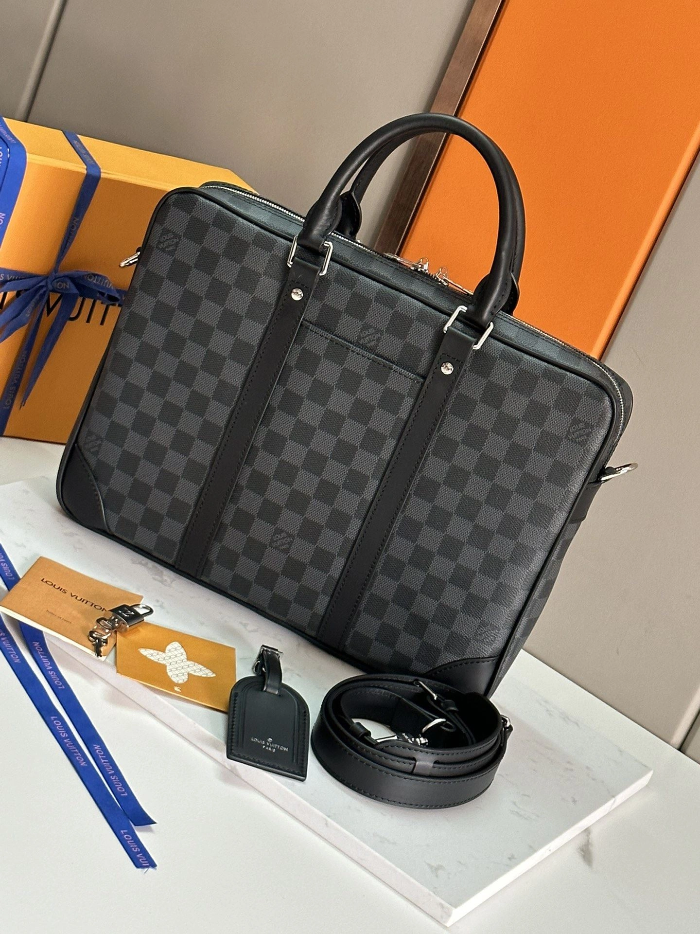 Breathable Mens Louis Vuitton Briefcases 91761