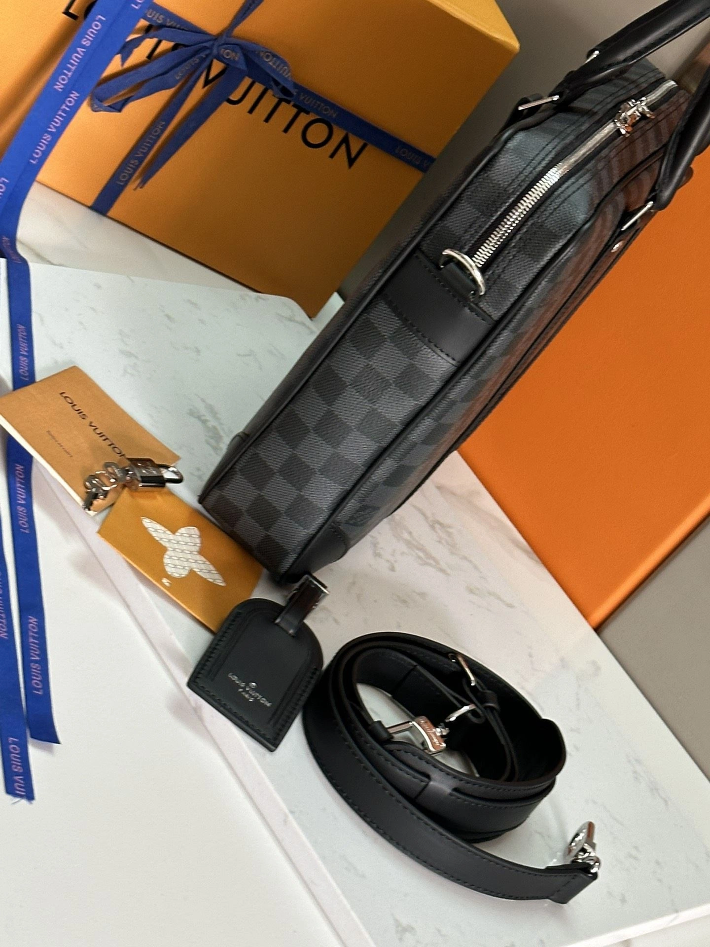 Breathable Mens Louis Vuitton Briefcases 91761
