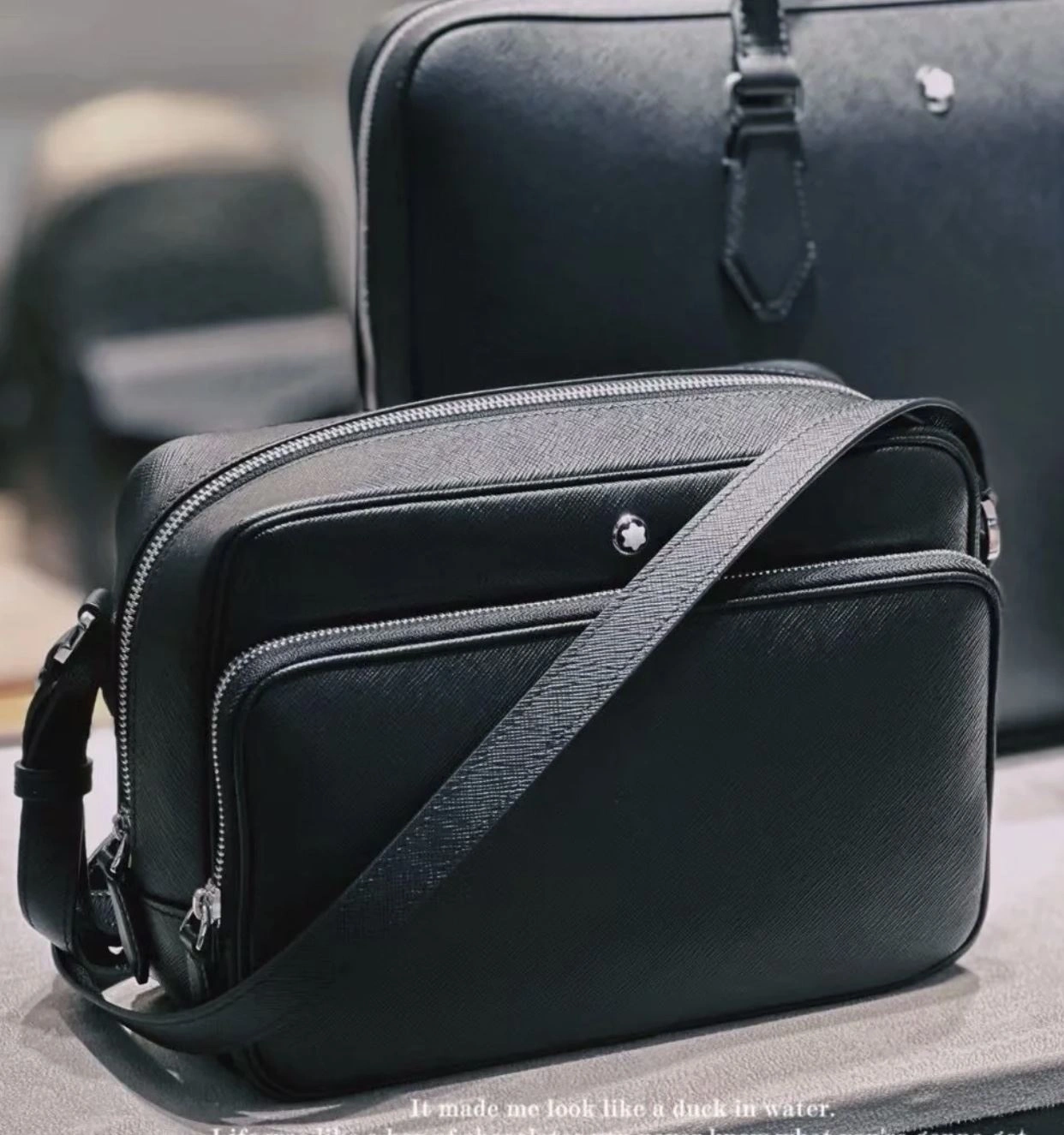 Mens Montblanc Satchel Bags Elegant 92528