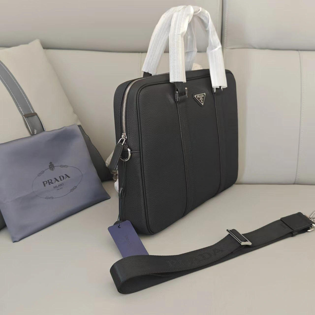 Mens Prada Briefcases Timeless 92386