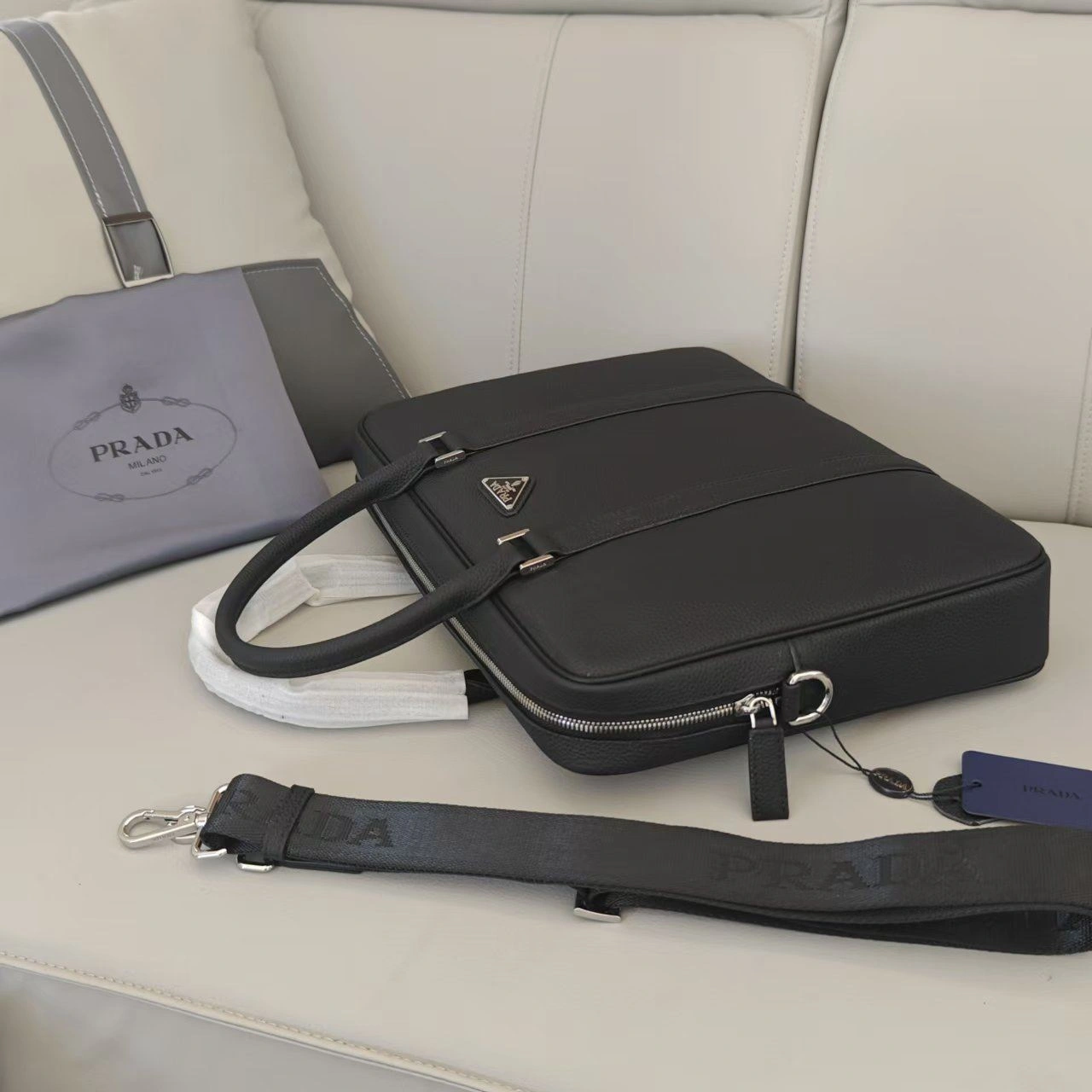 Mens Prada Briefcases Timeless 92386