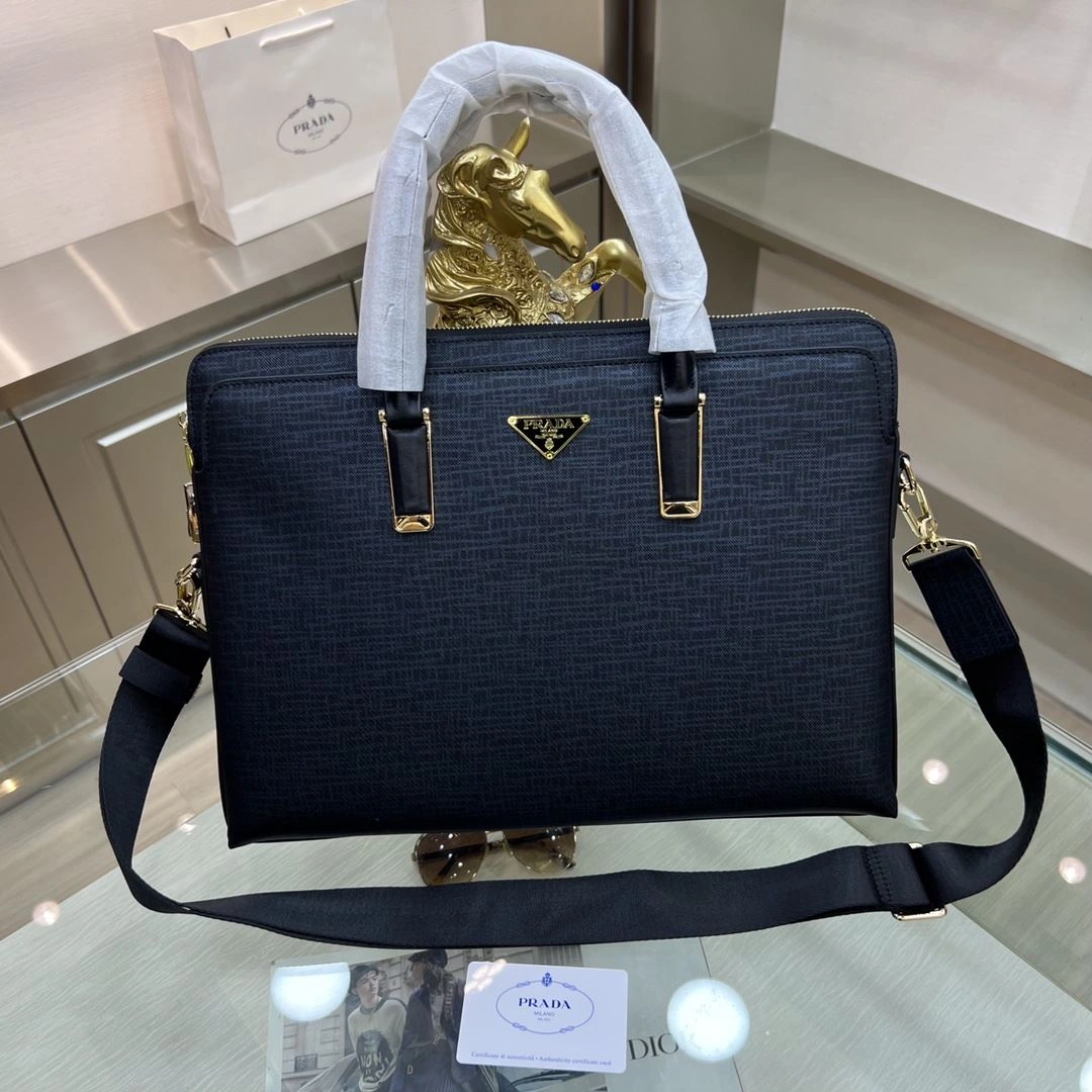 Mens Prada Briefcases Durable 91570
