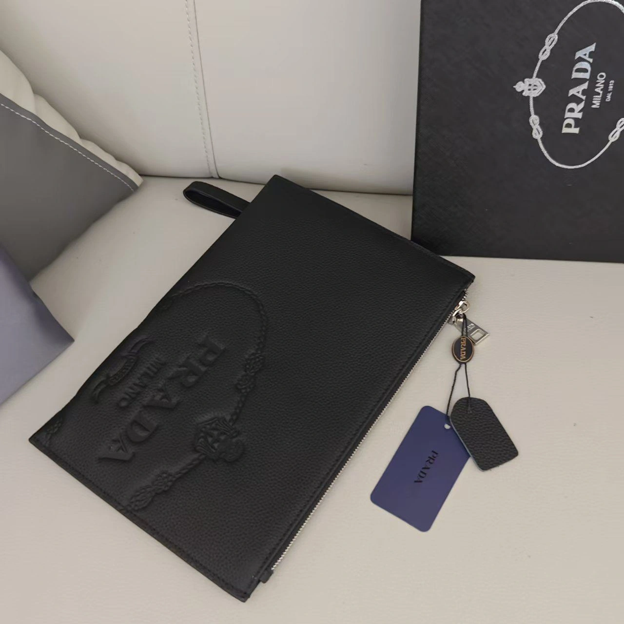 Mens Prada Clutch Bags Flexible 92354