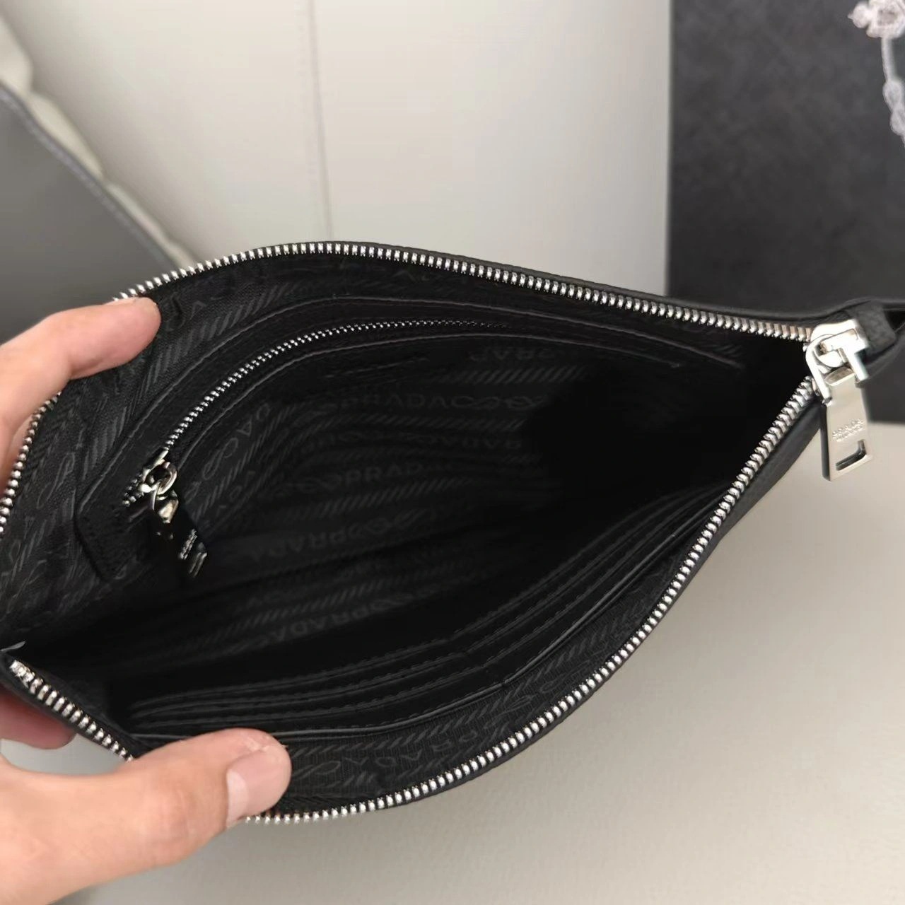 Mens Prada Clutch Bags Flexible 92354