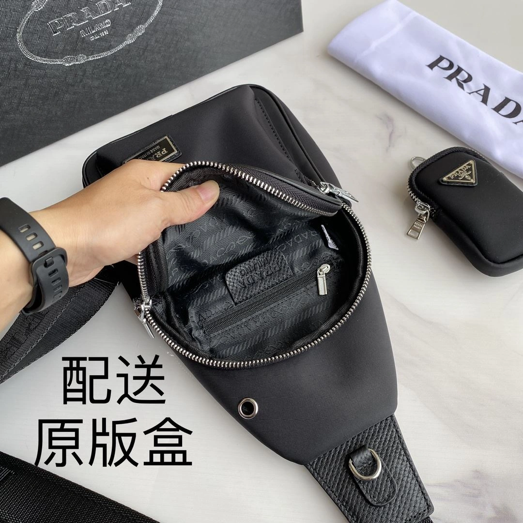 Effortless Mens Prada Waist Chest Packs 91590