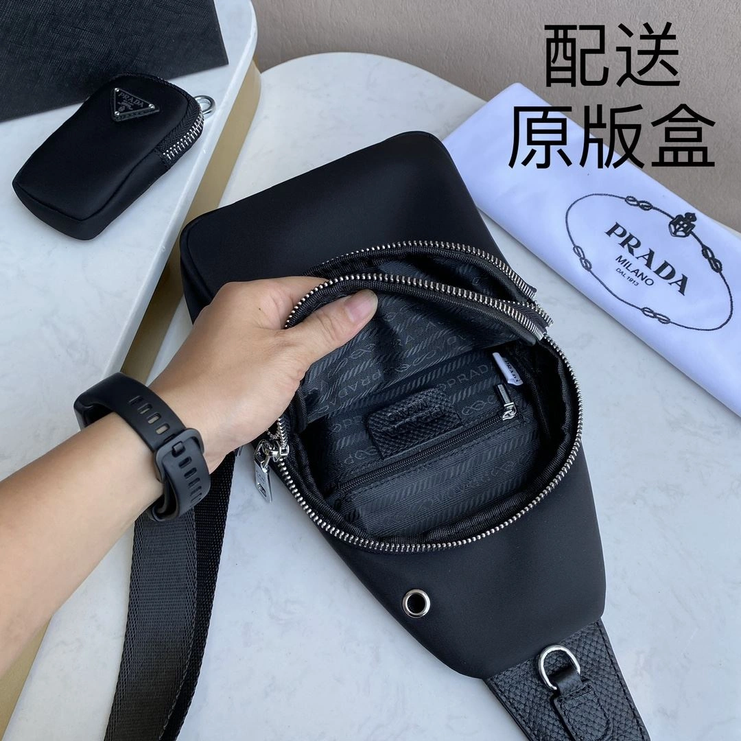 Comfortable Mens Prada Waist Chest Packs 91564