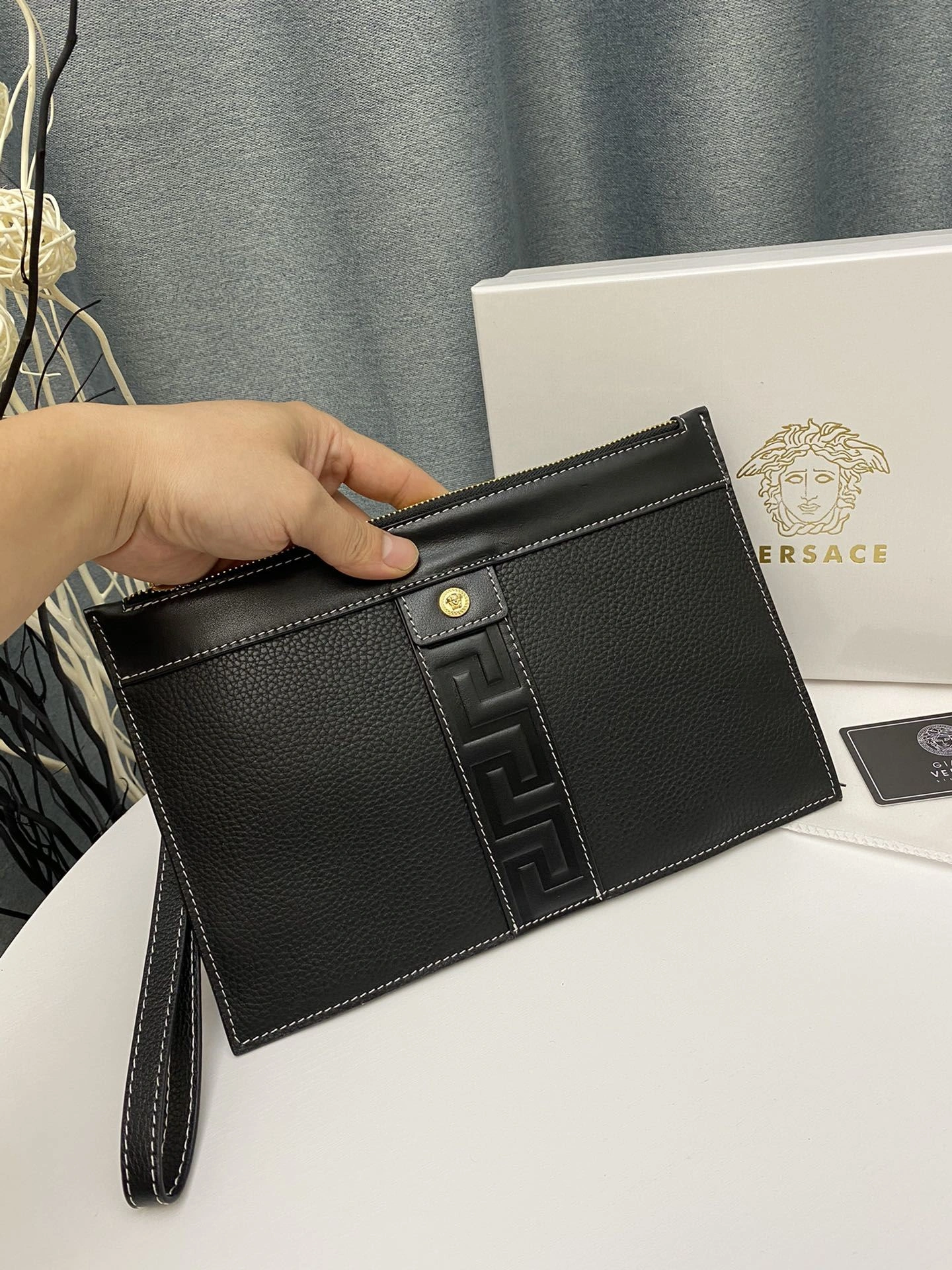 Stylish Mens Versace Clutch Bags 92282