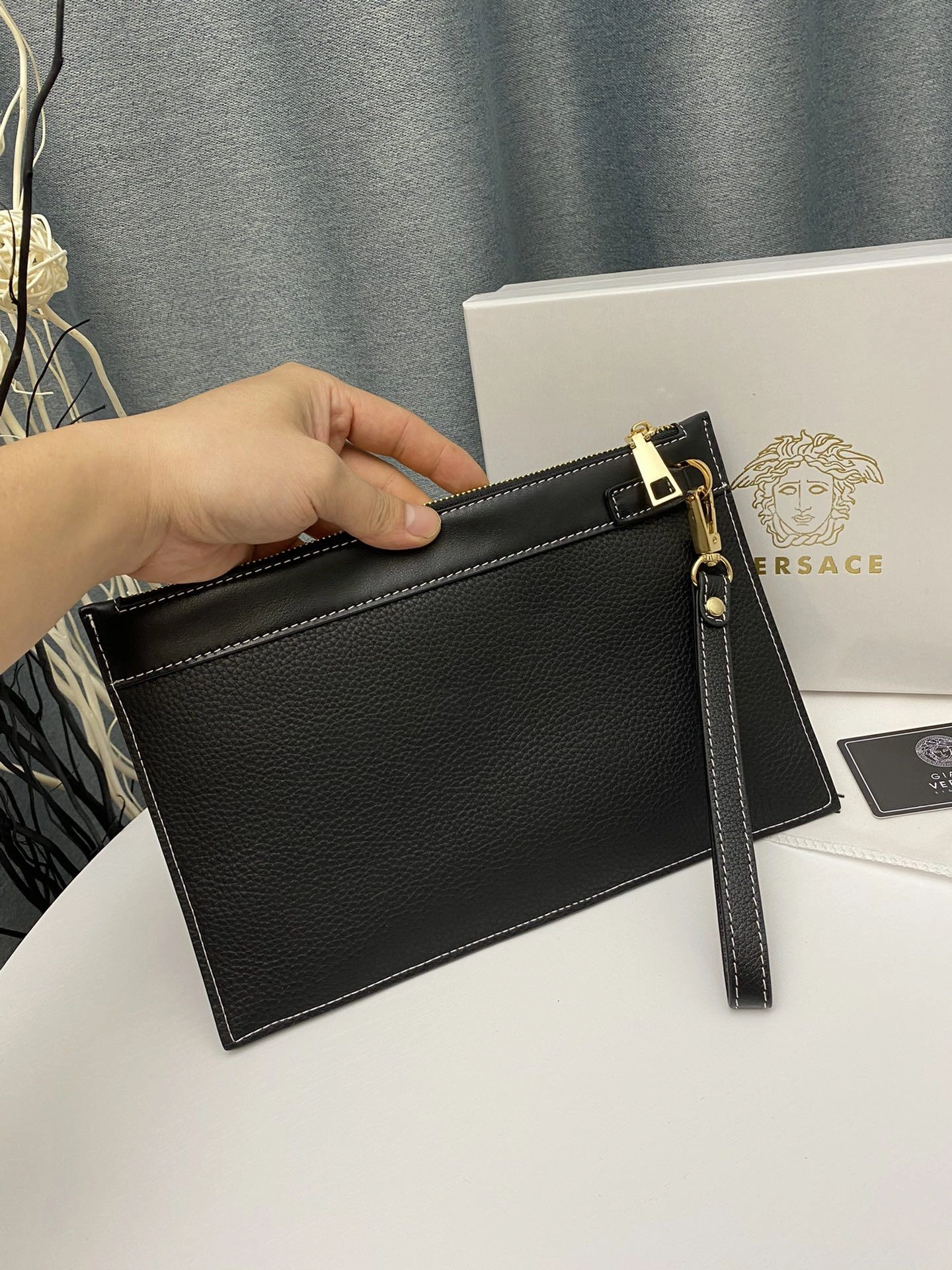 Stylish Mens Versace Clutch Bags 92282
