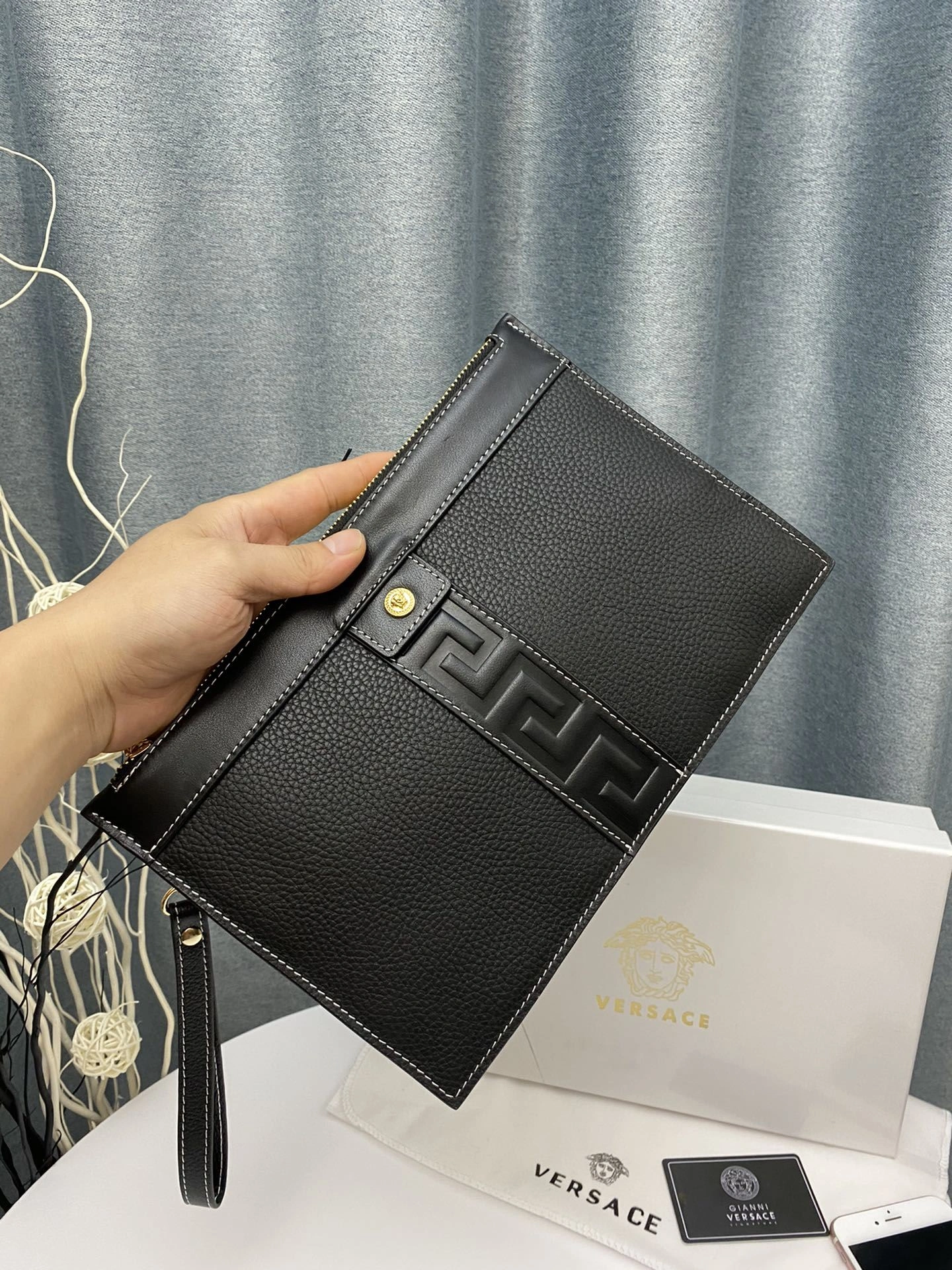Stylish Mens Versace Clutch Bags 92282