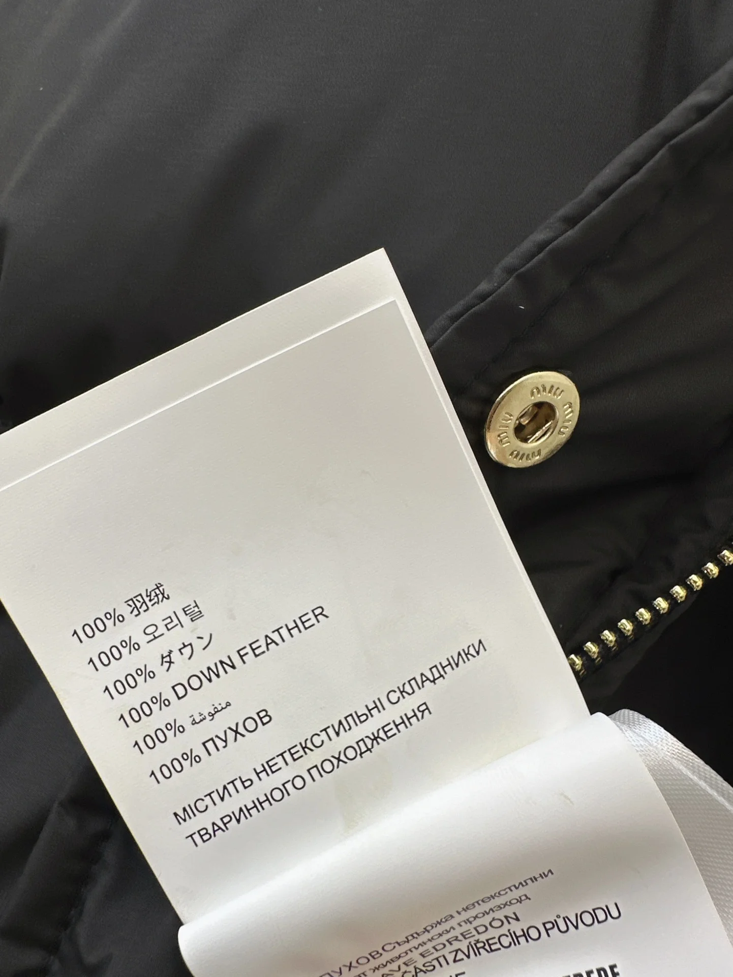 ZipUp Miu Miu Down Jackets 165222