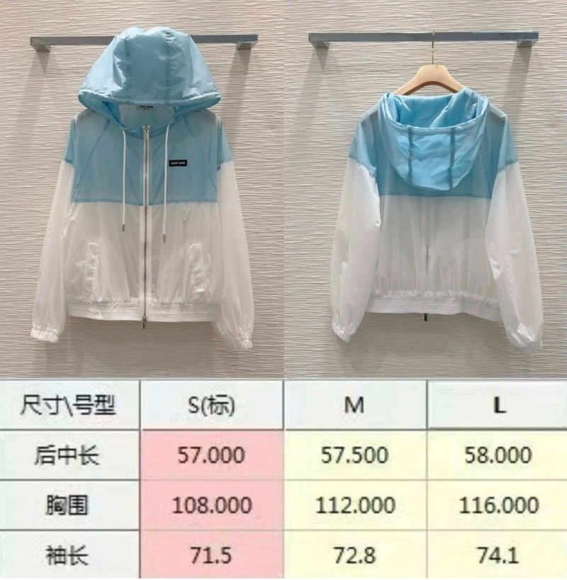Breathable Miu Miu Sunscreen Jacket 156293