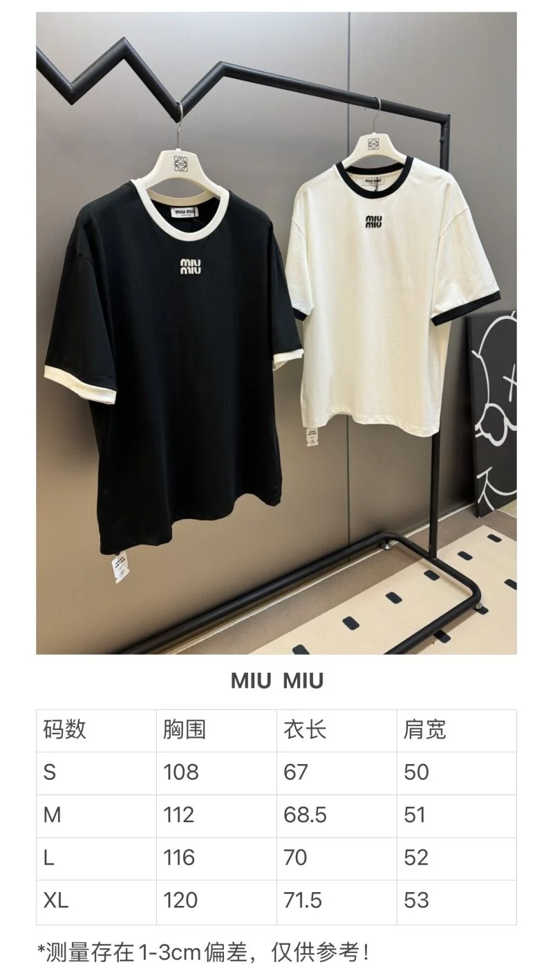 Miu Miu T-Shirts Popular 163553