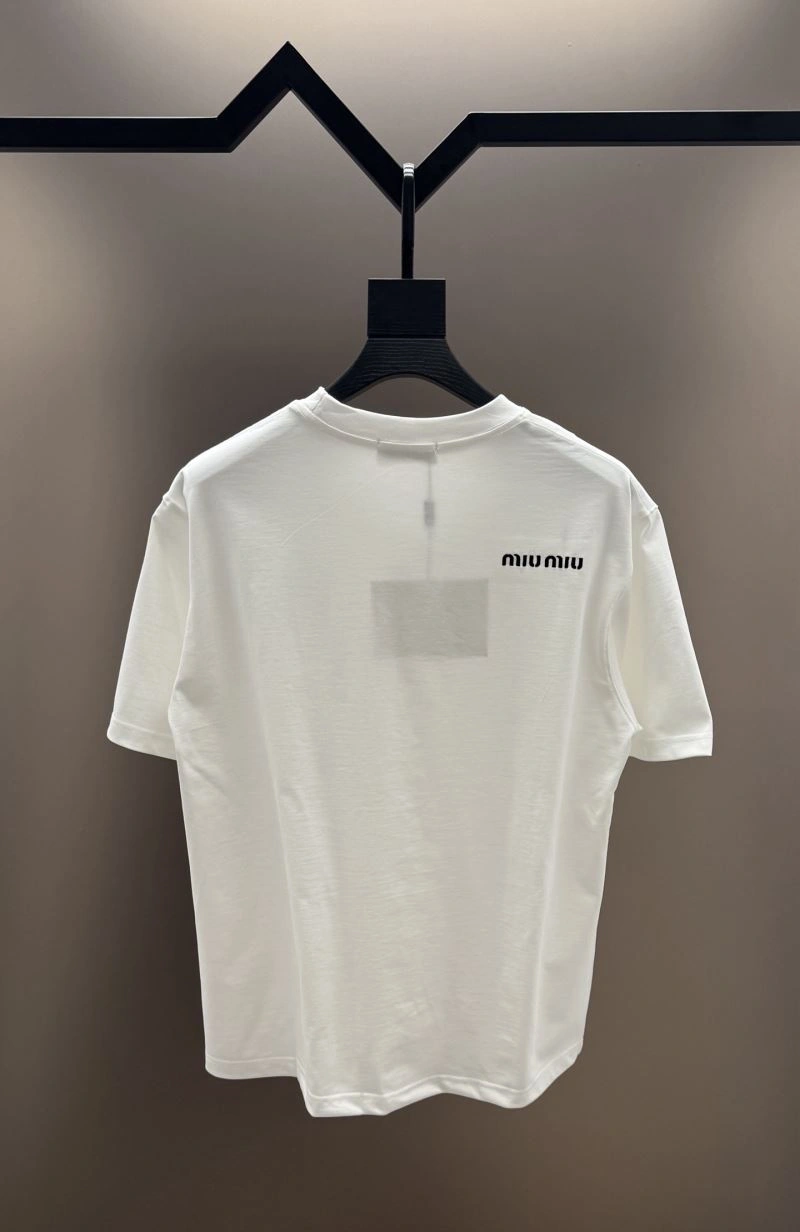 Miu Miu T-Shirts Breathable 162460