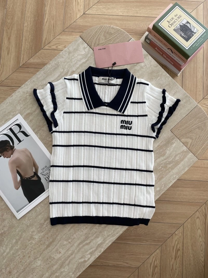 RelaxedFit Miu Miu T-Shirts 156196