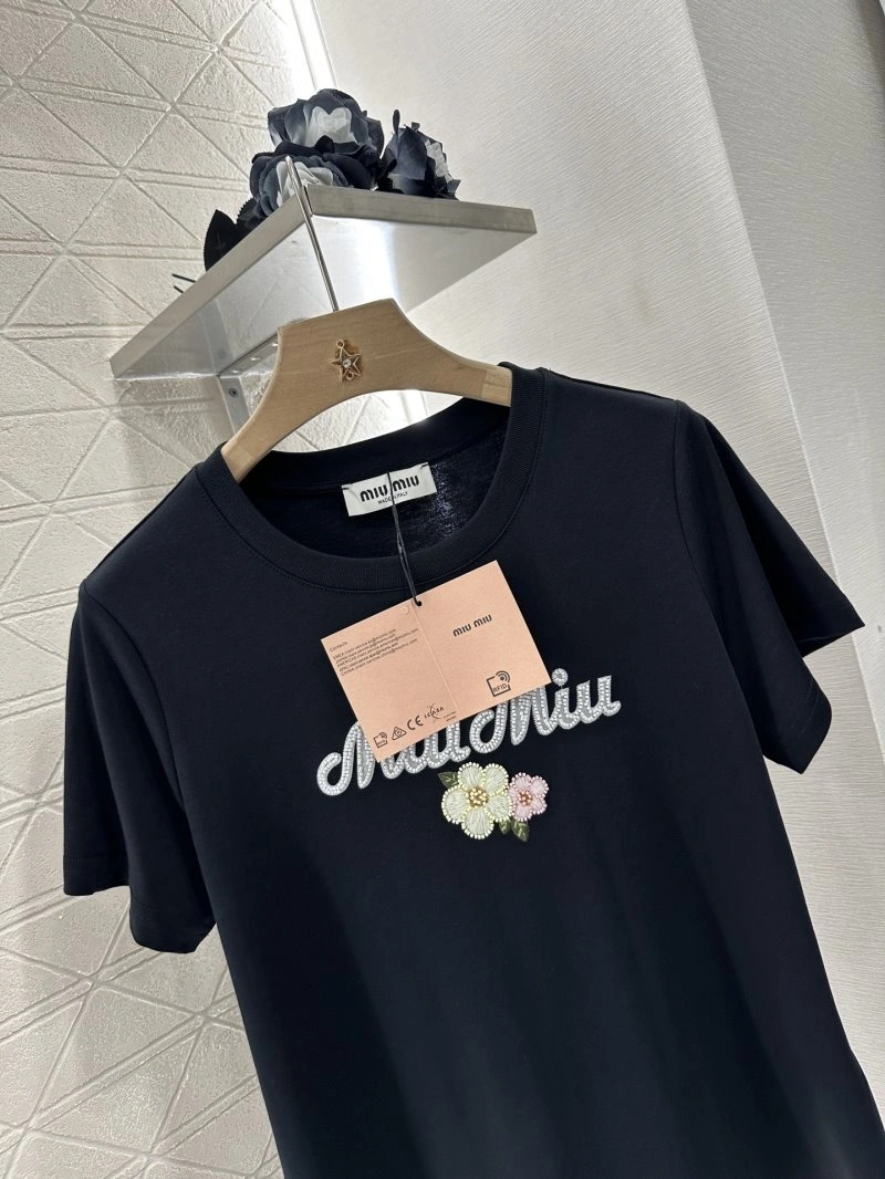 Miu Miu T-Shirts SmoothTexture 156172