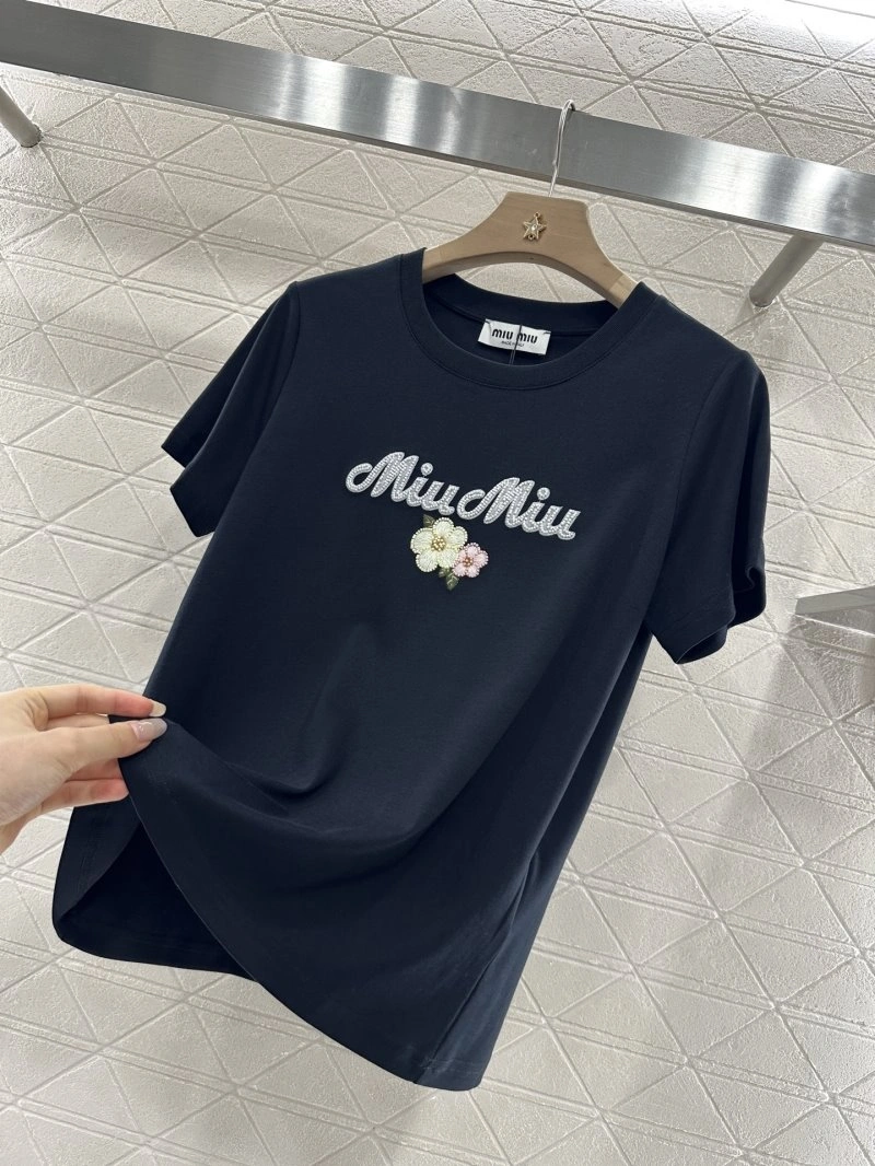 Miu Miu T-Shirts SmoothTexture 156172