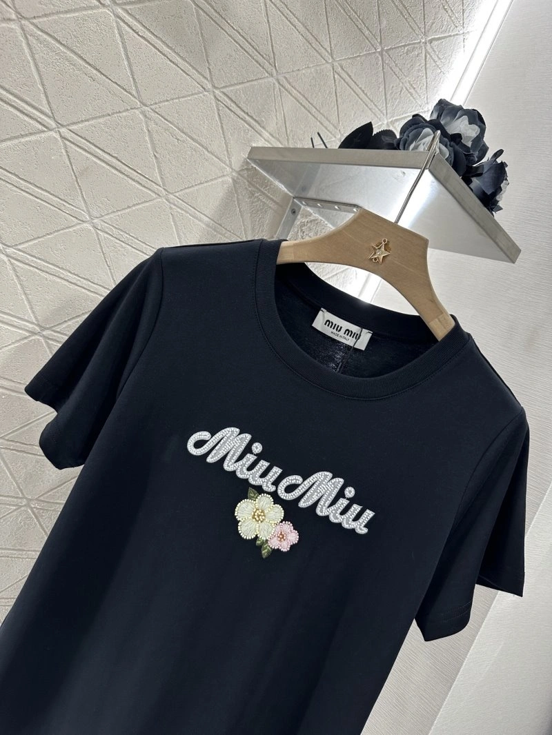 Miu Miu T-Shirts SmoothTexture 156172
