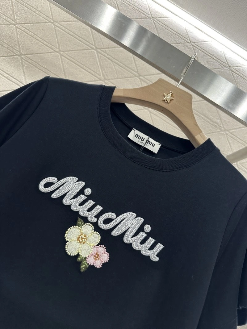 Miu Miu T-Shirts SmoothTexture 156172
