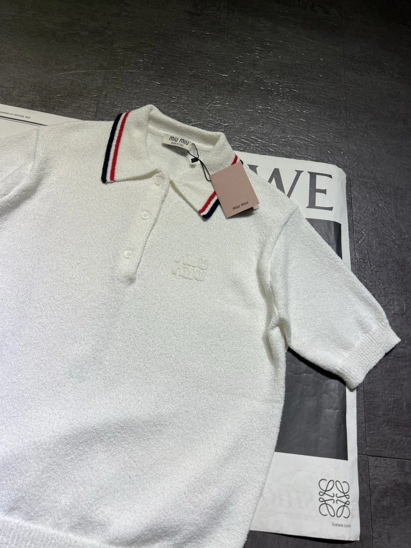Miu Miu T-Shirts SmoothTexture 156094