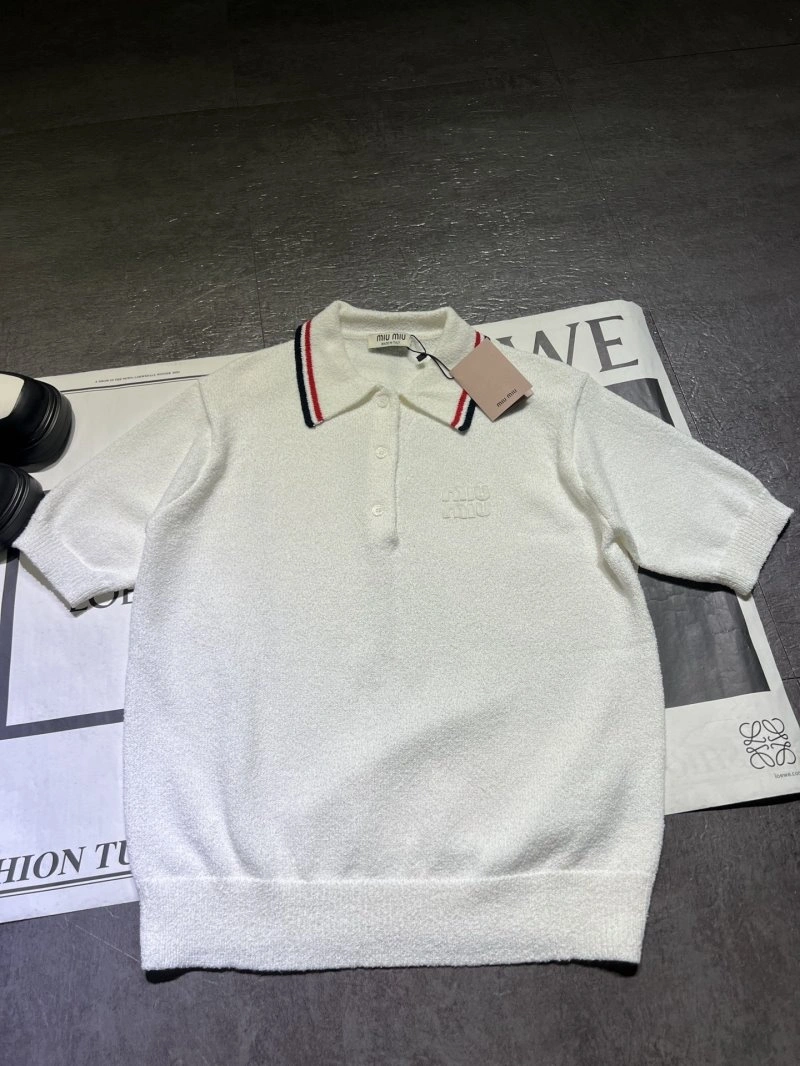 Miu Miu T-Shirts SmoothTexture 156094