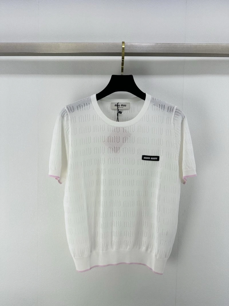 Breathable Miu Miu T-Shirts 154426