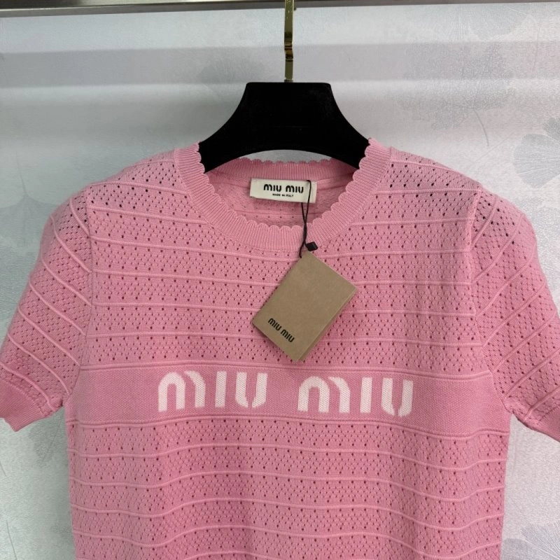 Miu Miu T-Shirts Efficient 152974